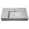 Marble Design Ceramic Wall Mounted or Vessel Sink With Counter Space